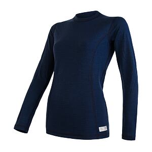 SENSOR MERINO DF tricou de damă cu mânecă lungă albastru intens