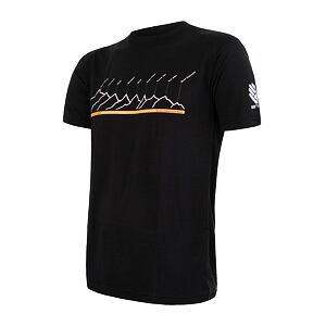 SENSOR MERINO AIR RJ tricou barbatesc cu maneca scurta, negru