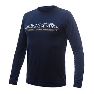 SENSOR MERINO ACTIVE MOUNTAINS tricou bărbătesc cu mânecă lungă albastru intens