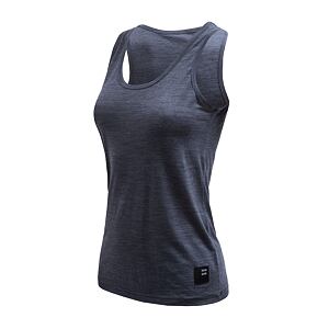SENSOR MERINO LITE tricou de damă albastru pestriț fără mâneci