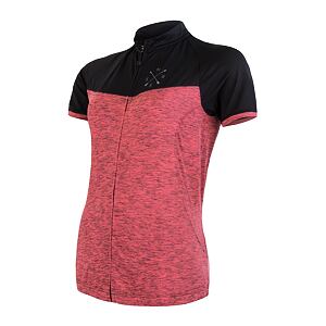 SENSOR CYKLO MOTION tricou dama cu maneca scurta fermoar intreg roz/negru