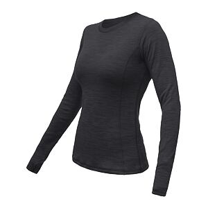 SENSOR MERINO BOLD tricou dama cu maneca lunga gri antracit
