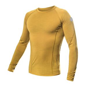 SENSOR MERINO AIR tricou cu maneca lunga pentru barbati mustar