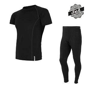 SENSOR SET MERINO ACTIVE mânecă scurtă + pantaloni bărbați