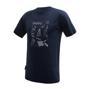 SENSOR MERINO ACTIVE OUTSIDE tricou bărbătesc cu mânecă scurtă albastru adânc