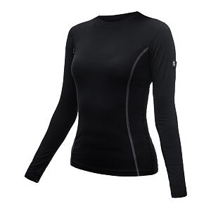 SENSOR MERINO ACTIVE tricou de dama cu maneca lunga negru