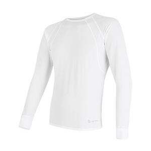 SENSOR COOLMAX AIR tricou bărbătesc cu mânecă lungă alb