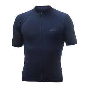 SENSOR COOLMAX RACE tricou bărbătesc cu mânecă scurtă cu fermoar complet albastru intens