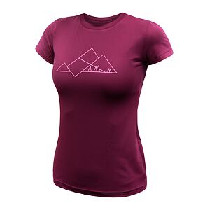 SENSOR COOLMAX TECH GEO MOUNTAINS tricou damă cu mânecă scurtă violet