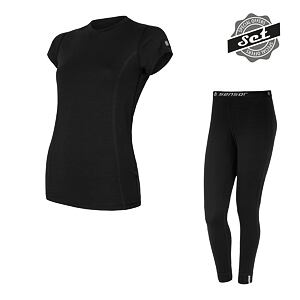 SENSOR SET MERINO ACTIVE mânecă scurtă + pantaloni de damă