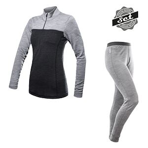 SENSOR SET Merino Bold fermoar cu mânecă lungă + pantaloni de damă