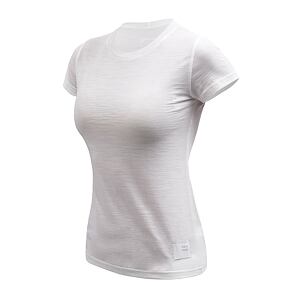 SENSOR MERINO CORDURA tricou dama maneca scurta alb