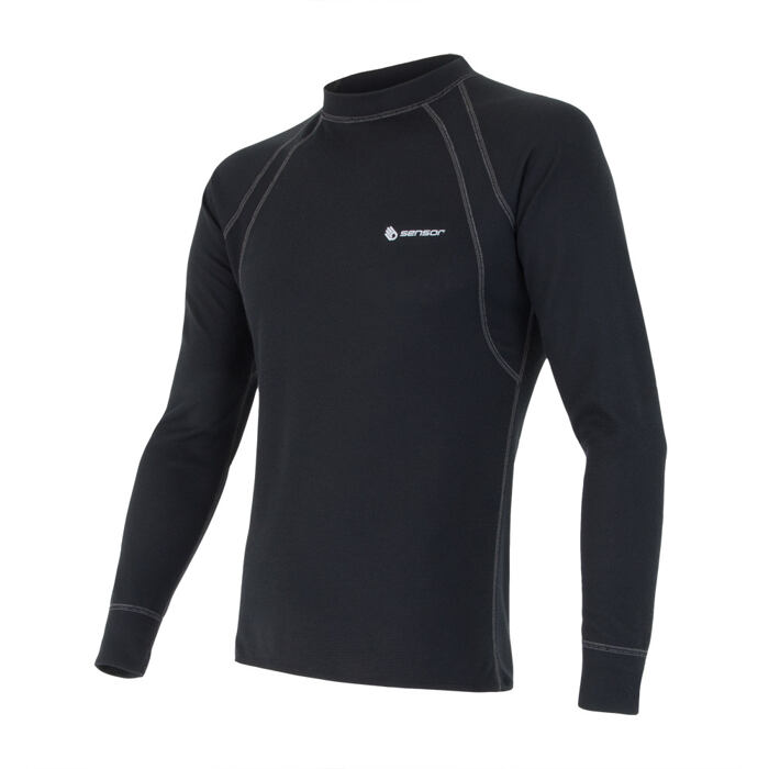 SENSOR DOUBLE FACE tricou bărbătesc cu mânecă lungă negru