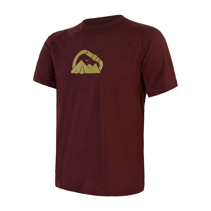 SENSOR MERINO AIR SUMMIT tricou bărbați cu mânecă scurtă port roșu