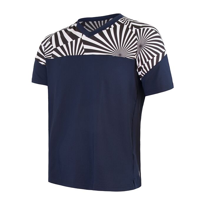 SENSOR HELIUM tricou bărbătesc cu mânecă scurtă deep blue/geometrie
