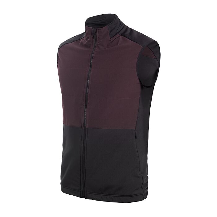SENSOR COOLMAX THERMO vestă bărbați negru/port roșu