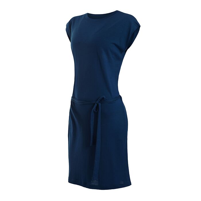 SENSOR MERINO ACTIVE rochie de dama de un albastru intens