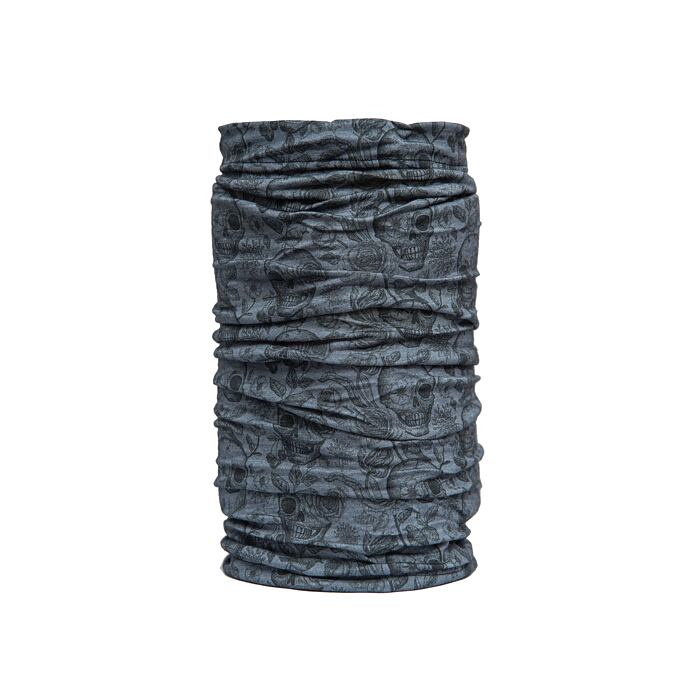SENSOR TUBE MERINO IMPRESS esarfa multifunctionala neagra/cranii