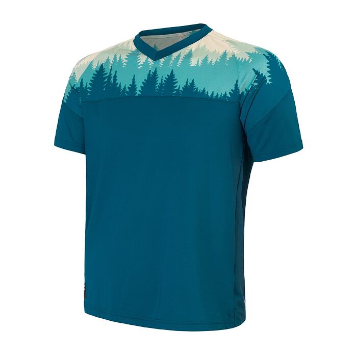 SENSOR HELIUM tricou bărbătesc cu mânecă scurtă safir/copaci