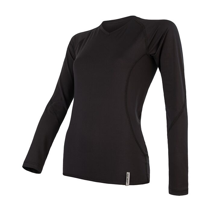 SENSOR COOLMAX TECH tricou de dama cu maneca lunga negru