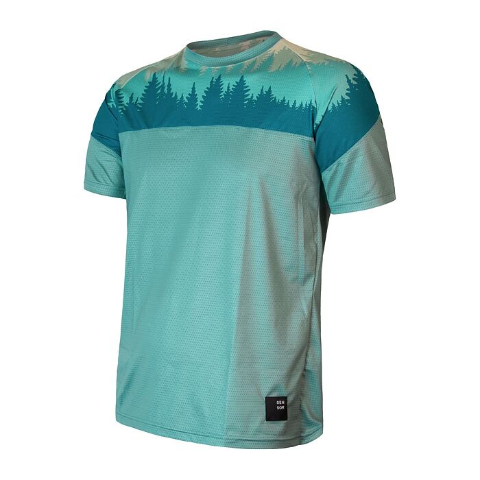 SENSOR COOLMAX IMPRESS tricou bărbați cu mânecă scurtă menta/copaci