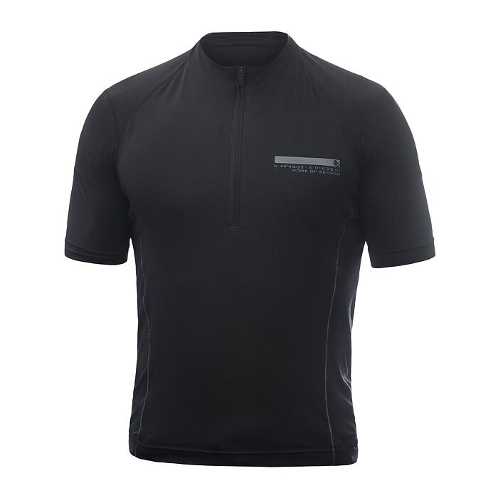 SENSOR COOLMAX ENTRY tricou bărbătesc cu mâneci scurte negru adevărat