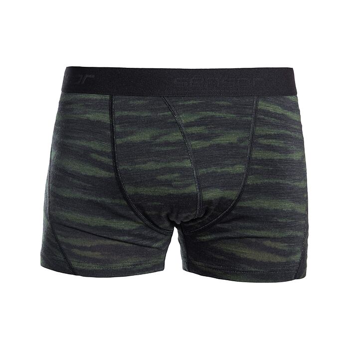 SENSOR MERINO IMPRESS pantaloni scurți bărbați negru/batik