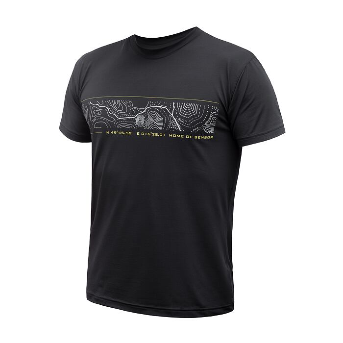 SENSOR COOLMAX TECH GPS tricou barbatesc cu maneca scurta, negru