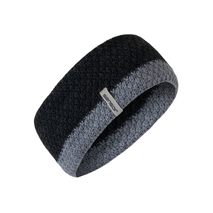SENSOR BANTA pentru cap tricotata neagra