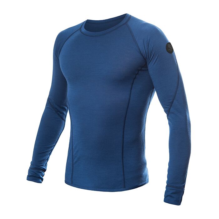 SENSOR MERINO AIR tricou barbatesc cu maneca lunga, albastru inchis
