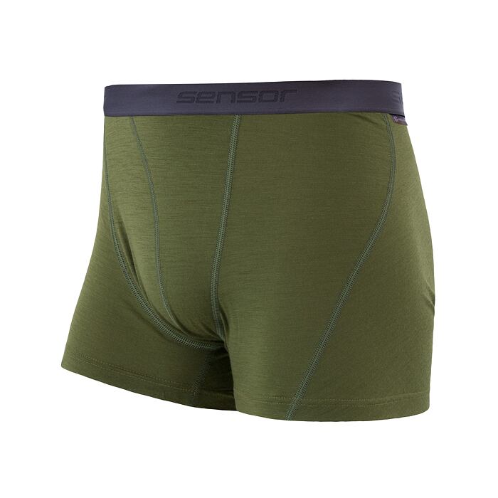 SENSOR MERINO ACTIVE pantaloni scurți pentru bărbați verde safari