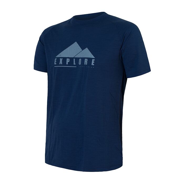 SENSOR MERINO AIR EXPLORE tricou barbatesc cu maneca scurta, albastru inchis