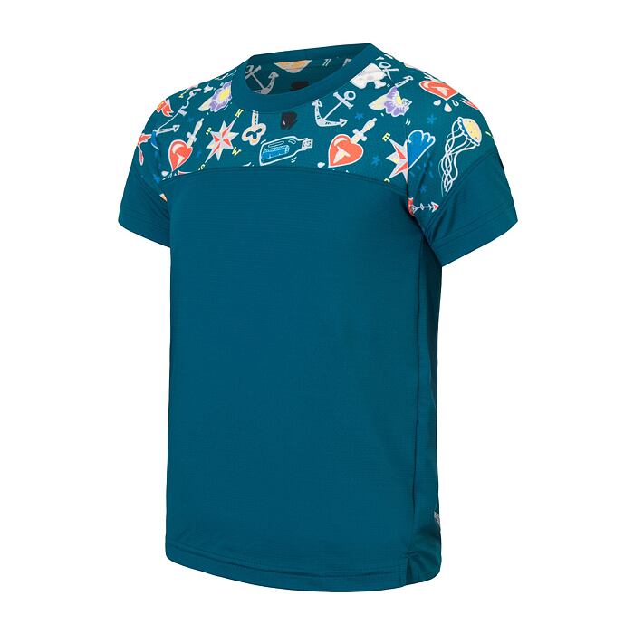 SENSOR CYKLO HELIUM tricou pentru copii, cu mânecă scurtă, tatuaj safir/băieți