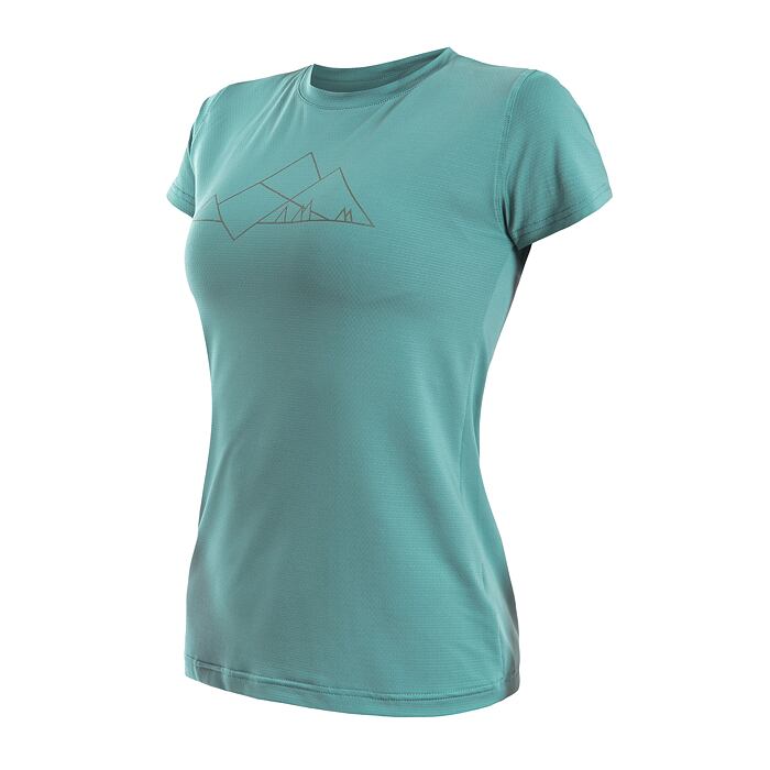SENSOR COOLMAX TECH GEO MOUNTAINS tricou dama cu maneca scurta menta