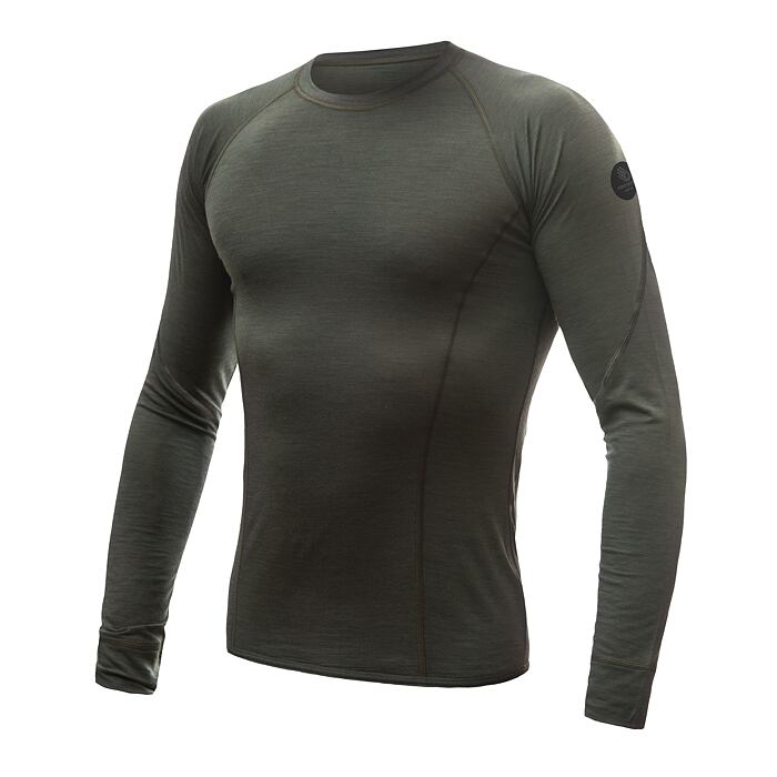 SENSOR MERINO AIR tricou bărbătesc cu mânecă lungă verde olive