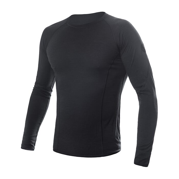 SENSOR MERINO AIR tricou bărbătesc cu mânecă lungă negru