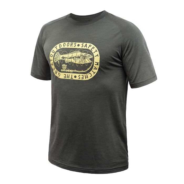 SENSOR MERINO AIR OUTDOORS tricou bărbătesc cu mânecă scurtă verde olive