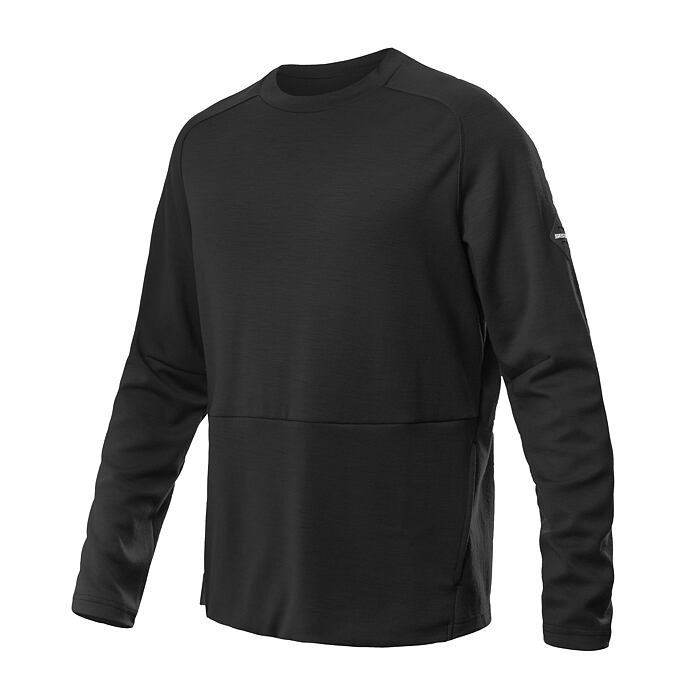 SENSOR MERINO UPPER traveller hanorac pentru bărbați negru