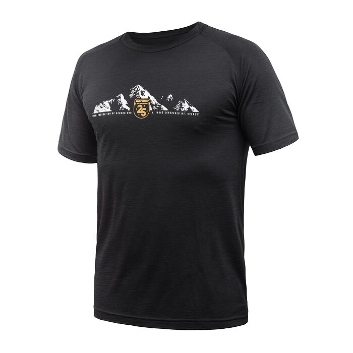 SENSOR MERINO AIR RJ EVEREST tricou barbatesc cu maneca scurta, negru