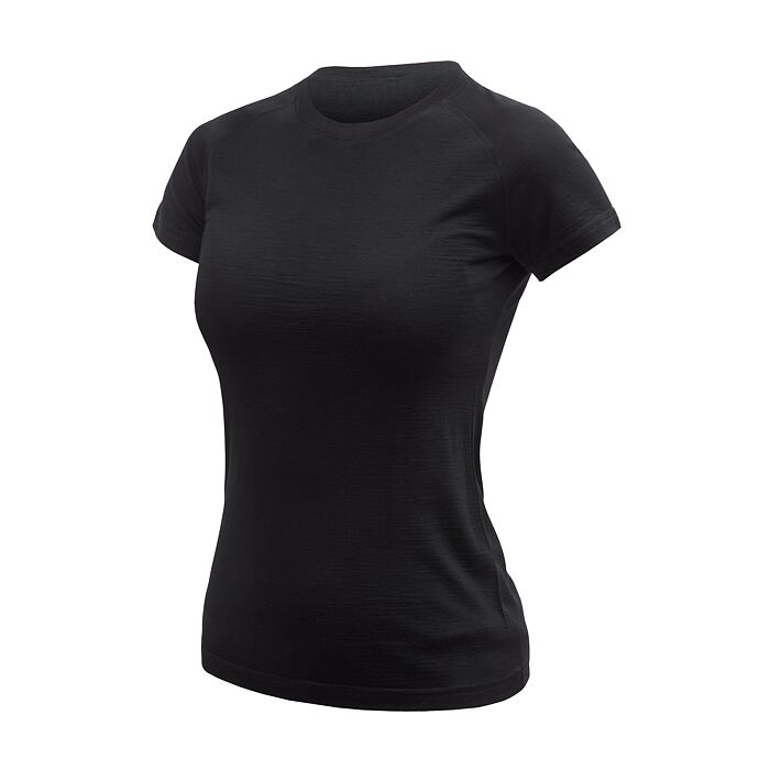 SENSOR MERINO ACTIVE NO LOGO tricou dama maneca scurta negru