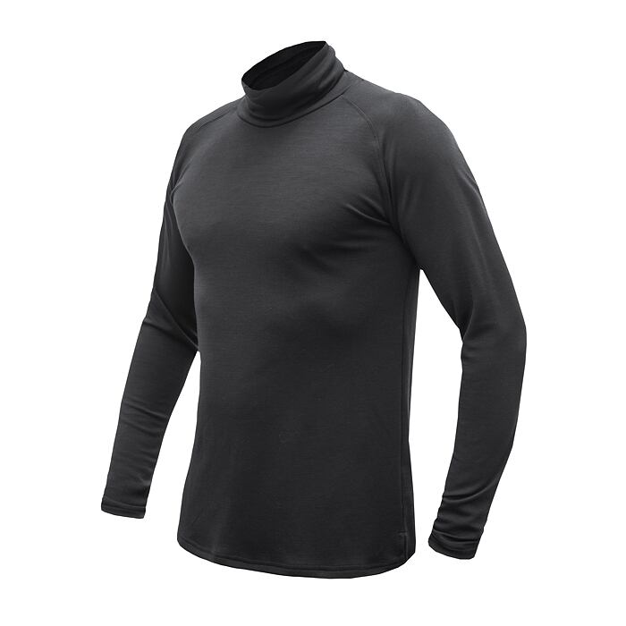 SENSOR MERINO BLEND tricou cu mânecă lungă pentru bărbați, negru