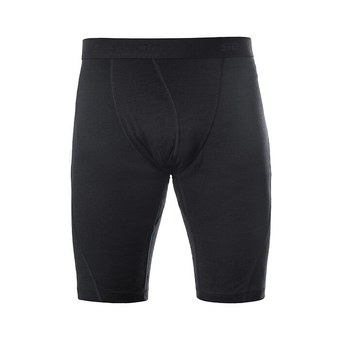SENSOR MERINO AIR pantaloni scurți lungi pentru bărbați negri