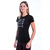 SENSOR MERINO ACTIVE ARROWS tricou dama maneca scurta negru