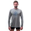 SENSOR MERINO ACTIVE COMPASS tricou cu mânecă lungă pentru bărbați, gri