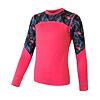 SENSOR MERINO IMPRESS SET camasa copii cu maneca lunga + pantaloni magenta/florali