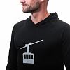 SENSOR MERINO UPPER GONDOLA hanorac cangur bărbați negru