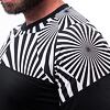 SENSOR COOLMAX IMPRESS tricou bărbătesc cu mânecă scurtă negru/geometrie