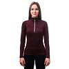 SENSOR MERINO UPPER hanorac de dama scurt cu fermoar port rosu