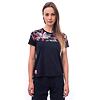 SENSOR HELIUM tricou de damă cu mânecă scurtă, deep blue/frunze