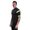SENSOR CYKLO COOLMAX CLASSIC tricou bărbătesc cu mânecă scurtă cu fermoar complet negru